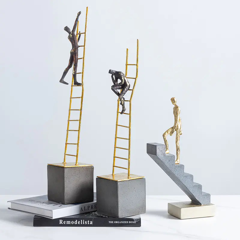 Nordic Luxury Style Abstract Stair Person Decorative Piece