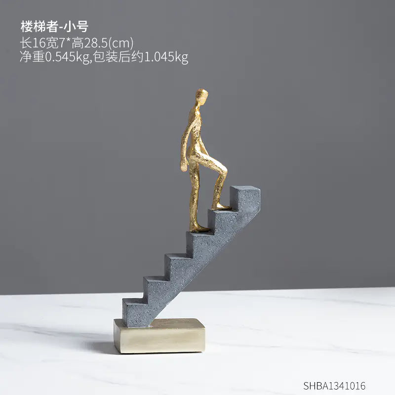 Nordic Luxury Style Abstract Stair Person Decorative Piece