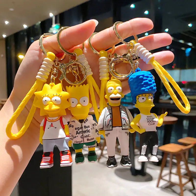 The Simpsons Anime Keychain Cartoon Pendant for Bags