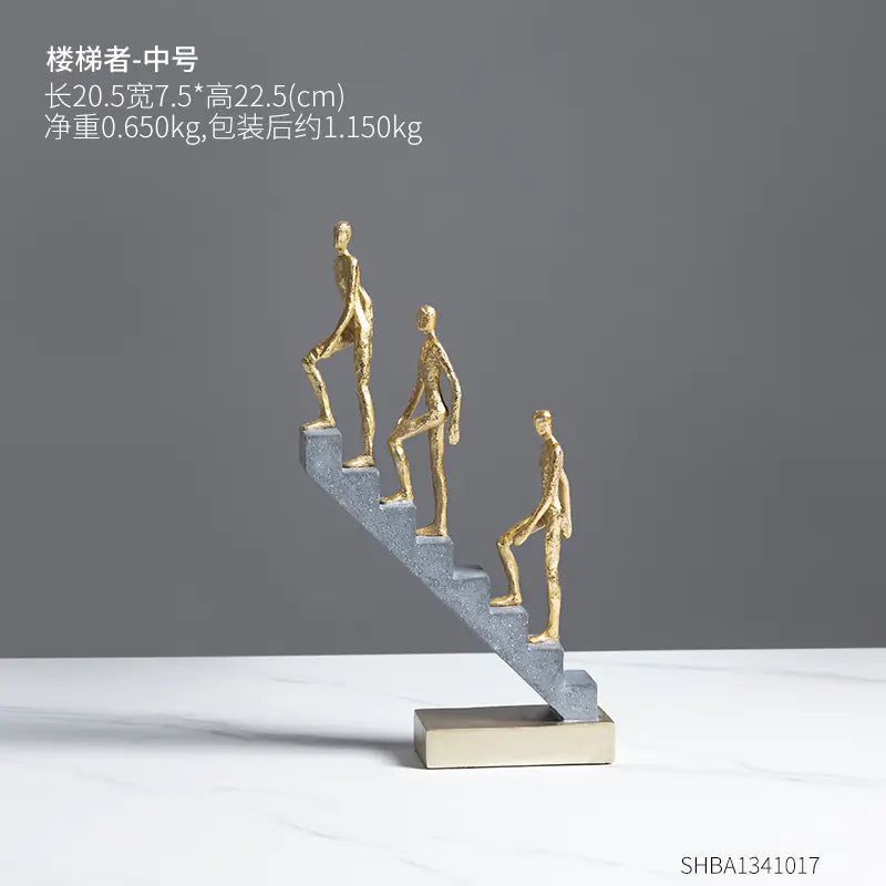 Nordic Luxury Style Abstract Stair Person Decorative Piece