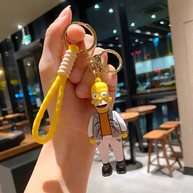 The Simpsons Anime Keychain Cartoon Pendant for Bags