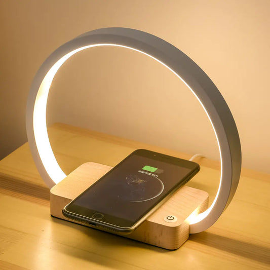 Multifunctional LED Table Lamp with Wireless Charging