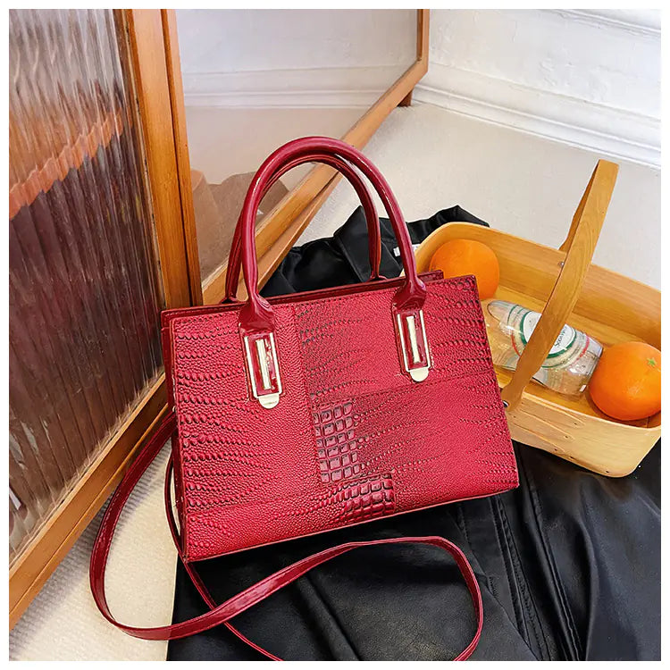 Fashionable Women's Crocodile Pattern Crossbody Bags