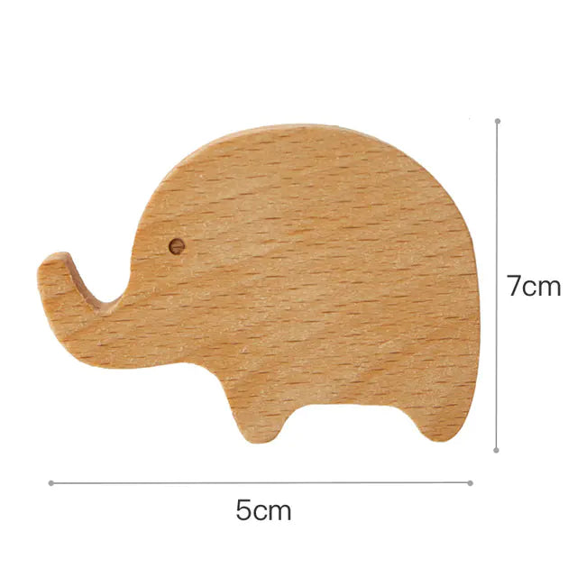 Cute Animal Wall Hook for Coats and Hats, Solid Wood