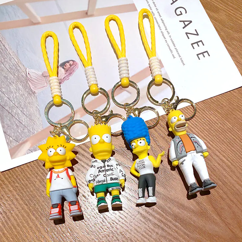 The Simpsons Anime Keychain Cartoon Pendant for Bags