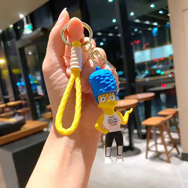 The Simpsons Anime Keychain Cartoon Pendant for Bags