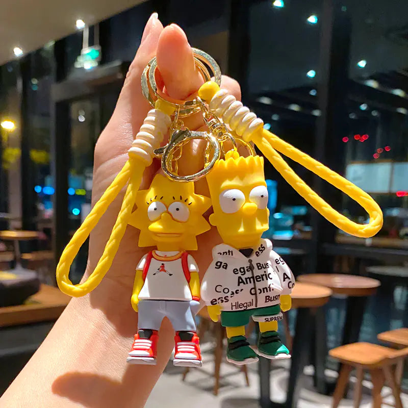 The Simpsons Anime Keychain Cartoon Pendant for Bags