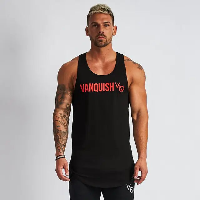 Men's Cotton Sleeveless Gym Fitness Training Vest