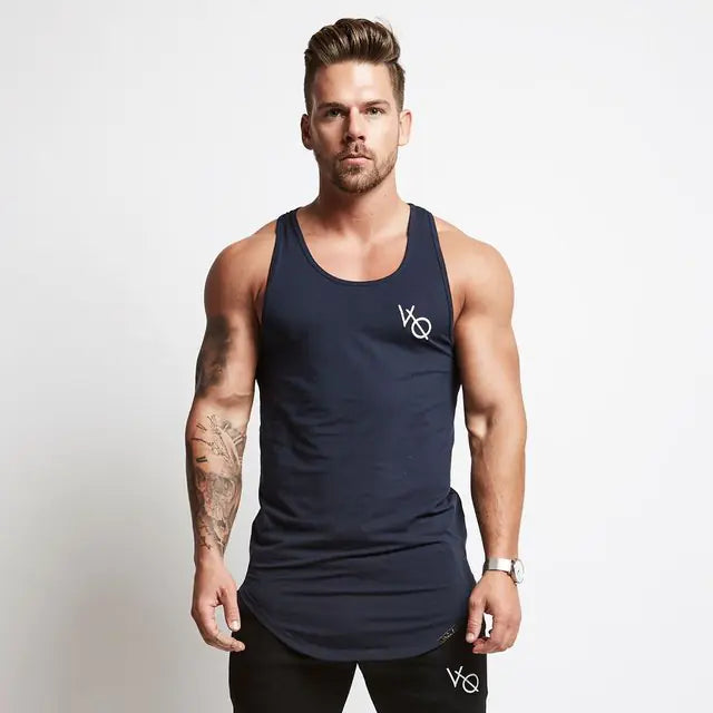 Men's Cotton Sleeveless Gym Fitness Training Vest